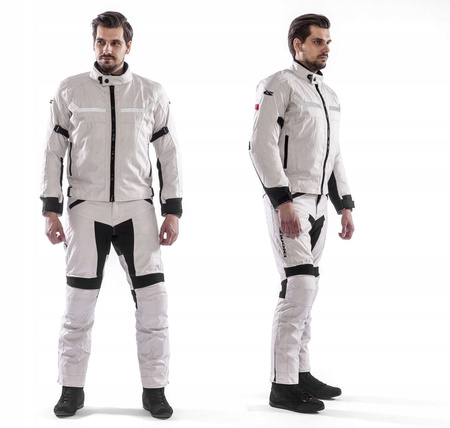 Spodnie Motocyklowe Tekstylne GIUDICI WHITE BLACK