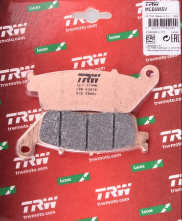 Klocki Hamulcowe TRW MCB598SV