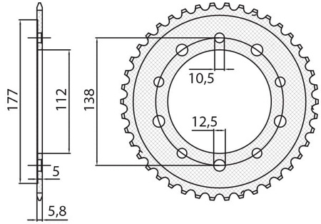 Zębatka Tylna Sunstar SUNR1-3485-39