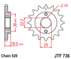 Zębatka Przednia JT JTF736.14