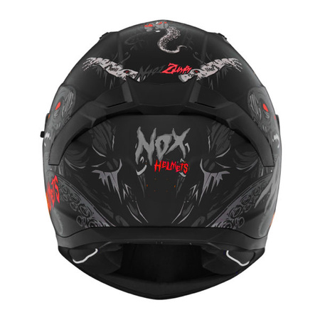 Kask Integralny Motocyklowy NOX N401 ZUMBI BLACK RED
