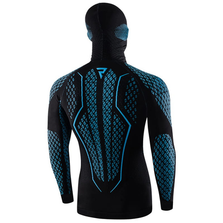 Koszulka Termoaktywna Rebelhorn Therm II LS 2IN1 z Kominiarką Black Blue