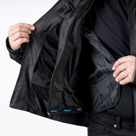 Męska Kurtka motocyklowa Ozone Flow Black Fluo