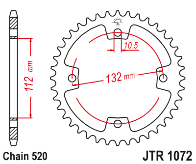 Zębatka Tylna JT JTR1072.38
