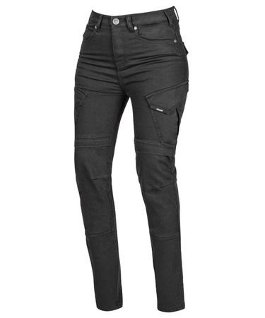 Jeansy motocyklowe damskie SECA SQUADRON LADY BLACK czarny