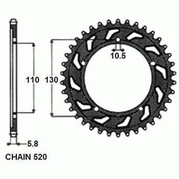 Zębatka Tylna Sunstar Aluminiowa SUNR5-3477-47