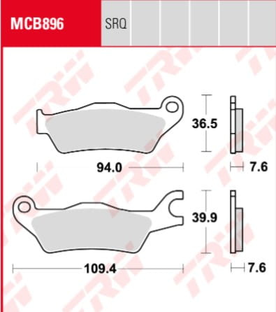Klocki Hamulcowe TRW MCB896