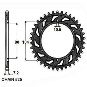 Zębatka Tylna Sunstar SUNR1-4347-39