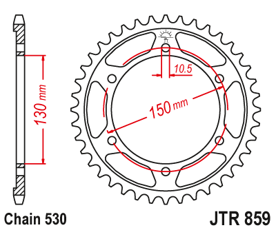 Zębatka Tylna JT JTR859.38
