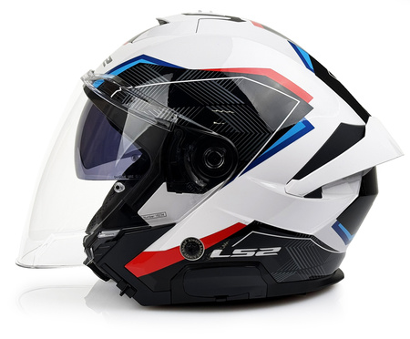 Kask Otwarty LS2 OF618 VERSO II AIR white blue red 