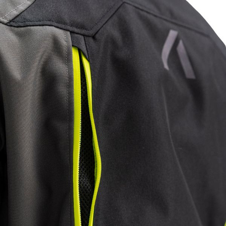 Kurtka Męska Tekstylna ADRENALINE BERGEN GREY FLUO