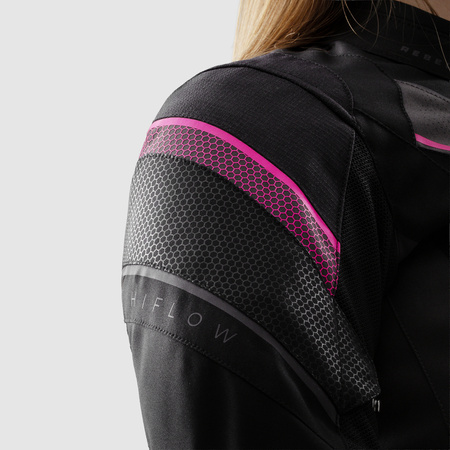 Kurtka tekstylna motocyklowa REBELHORN HIFLOW V LADY BLACK/PINK