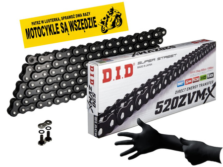 Łańcuch Napędowy DID 520 ZVMX BK 112