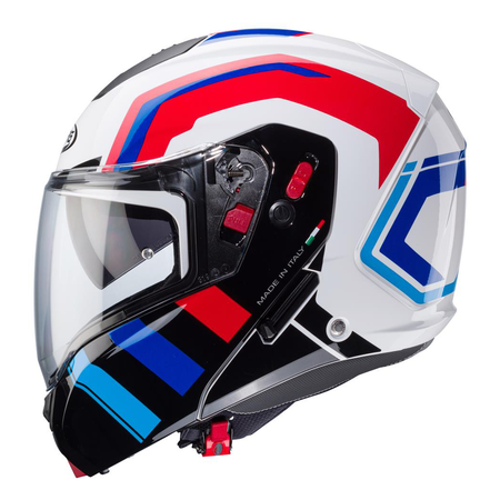 Kask szczękowy CABERG FLIP-UP HORUS X ROAD WHITE BLACK RED
