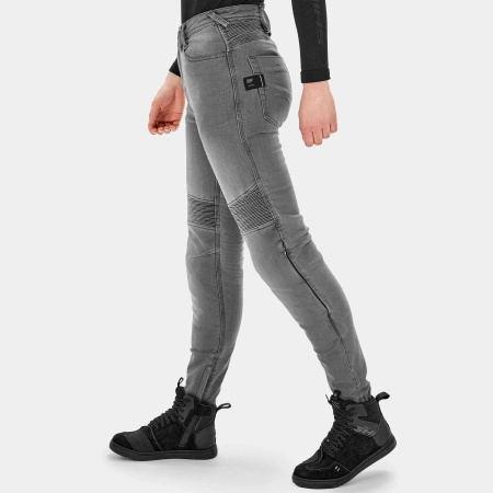 Damskie Jeansy Motocyklowe SHIMA ZENITH GREY szary dżinsowe