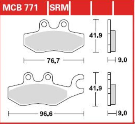 Klocki Hamulcowe TRW MCB771SRM