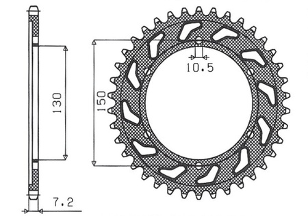 Zębatka Tylna Sunstar SUNR1-4598-44