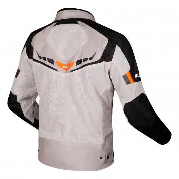Kurtka tekstylna LS2 GARDA AIR Czarno-szaro-pomarańczowa