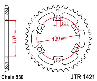 Zębatka Tylna JT JTR1421.40