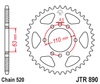 Zębatka Tylna JT JTR890.45ZBK