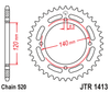 Zębatka Tylna JT JTR1413.39