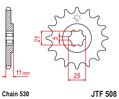 Zębatka Przednia JT JTF508.16