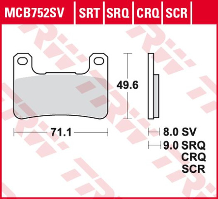 Klocki Hamulcowe TRW MCB752CRQ