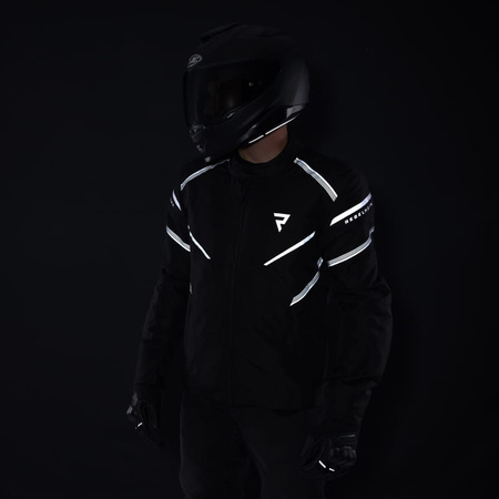 Kurtka Tekstylna Motocyklowa REBELHORN SPARK czarny szary fluo