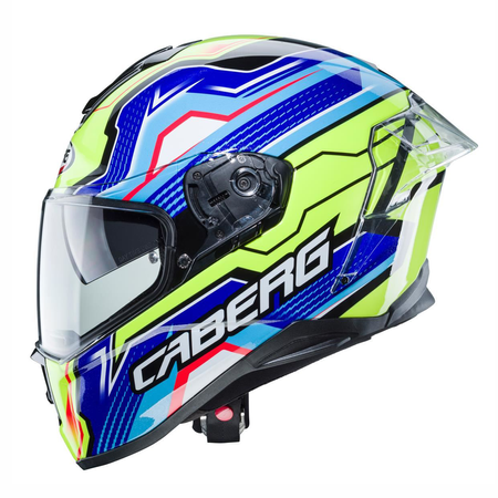 Kask Integralny Motocyklowy CABERG DRIFT EVO LB29 BLACK BLUE YELLOW