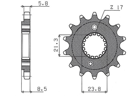 Zębatka Przednia Sunstar SUNF362-15