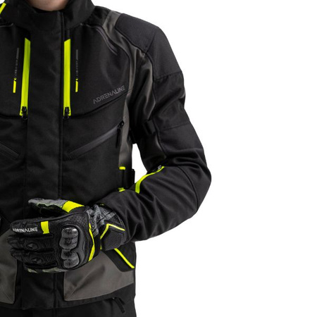 Kurtka Męska Tekstylna ADRENALINE BERGEN GREY FLUO