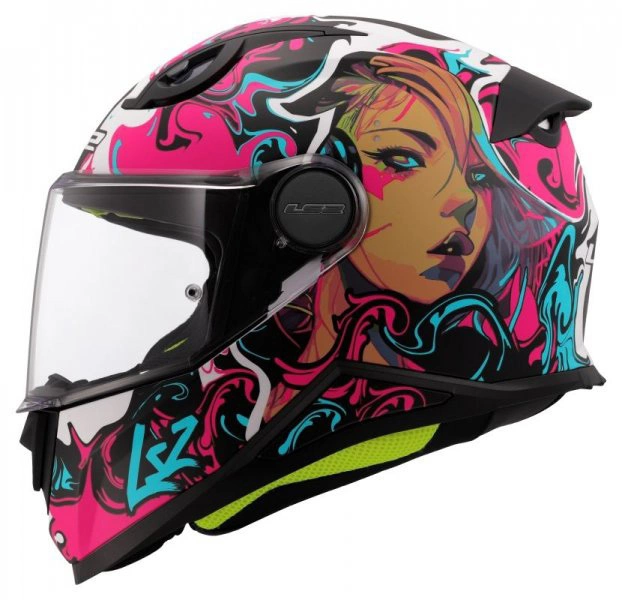 Kask LS2 FF812 KID CYBORG Fioletowo Niebieski
