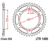 Zębatka Tylna JT JTR1490.40