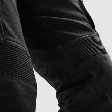 Spodnie Motocyklowe Męskie OZONE FASTER TAPERED FIT Black