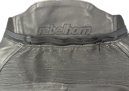 REBELHORN SPODNIE SKÓRZANE MĘSKIE SIDE BLACK S