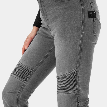 Damskie Jeansy Motocyklowe SHIMA ZENITH GREY szary dżinsowe