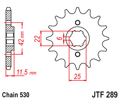 Zębatka Przednia JT JTF289.16