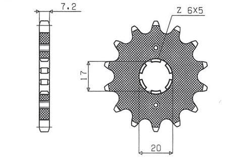 Zębatka Przednia Sunstar SUNF222-15