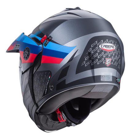 Kask Szczękowy Motocyklowy CABERG FLIP-UP TOURMAX X SARABE GREY BLUE RED