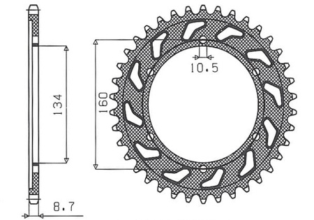 Zębatka Tylna Sunstar SUNR1-5635-41