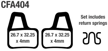 EBC KLOCKI ROWEROWE CFA404HH METALICZNE