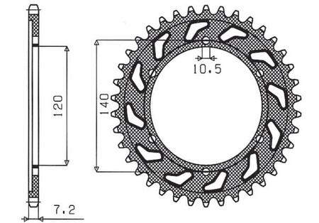 Zębatka Tylna Sunstar SUNR1-4523-46