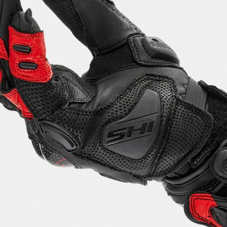 Rękawice Motocyklowe SHIMA RS-3 BLACK RED czarny czerwone