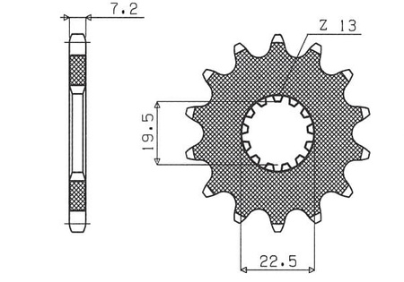 Zębatka Przednia Sunstar SUNF403-14