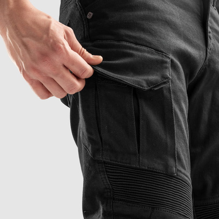 Spodnie Motocyklowe Męskie OZONE FASTER TAPERED FIT Black