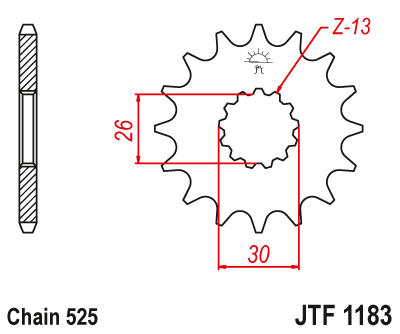 JT ZĘBATKA PRZEDNIA JTF1183.18RB
