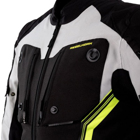 Męska Kurtka Rebelhorn Borg Grey Black Fluo Yellow