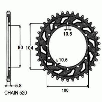 Zębatka Tylna Sunstar SUNR1-3356-38