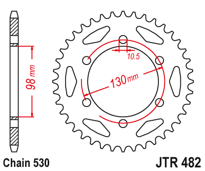 Zębatka Tylna JT JTR482.47