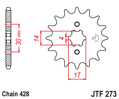 Zębatka Przednia JT JTF273.14